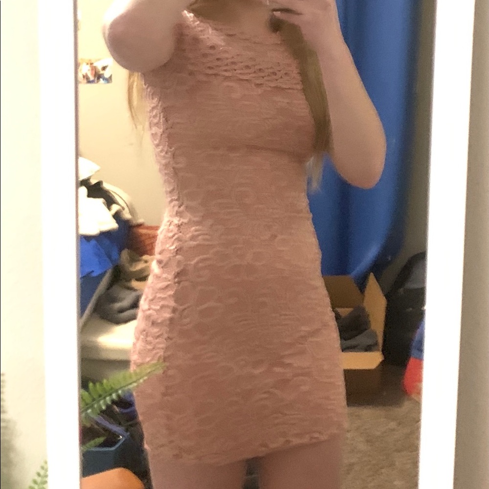 Nude pink formal dress
